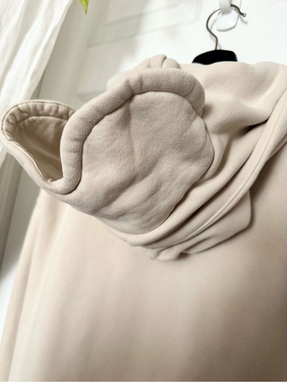 Comfort Oversized Hooded Sweatshirt - Cream - Picture 4 of 8